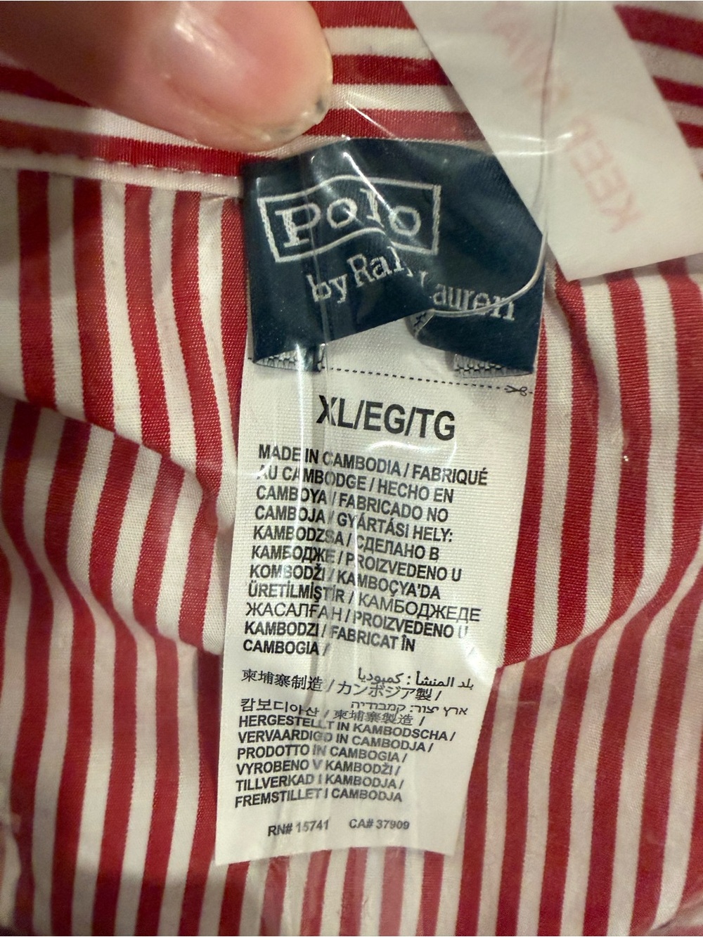 Ralph Lauren Red & White Striped Pajama Set - Picture 11 of 13